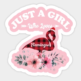 Just A Girl Who Loves Flamingos Sticker